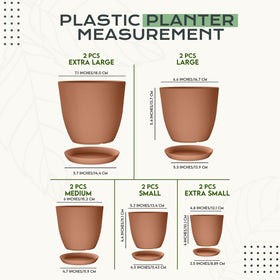 Utopia Home 6.6-inch plant pot with drainage for succulents and small plants.