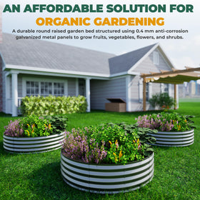 Weather-ready galvanized steel resists rust for long-lasting use.