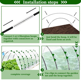 UTOUMON assembled garden frame in soil shows durable, low-profile protection.