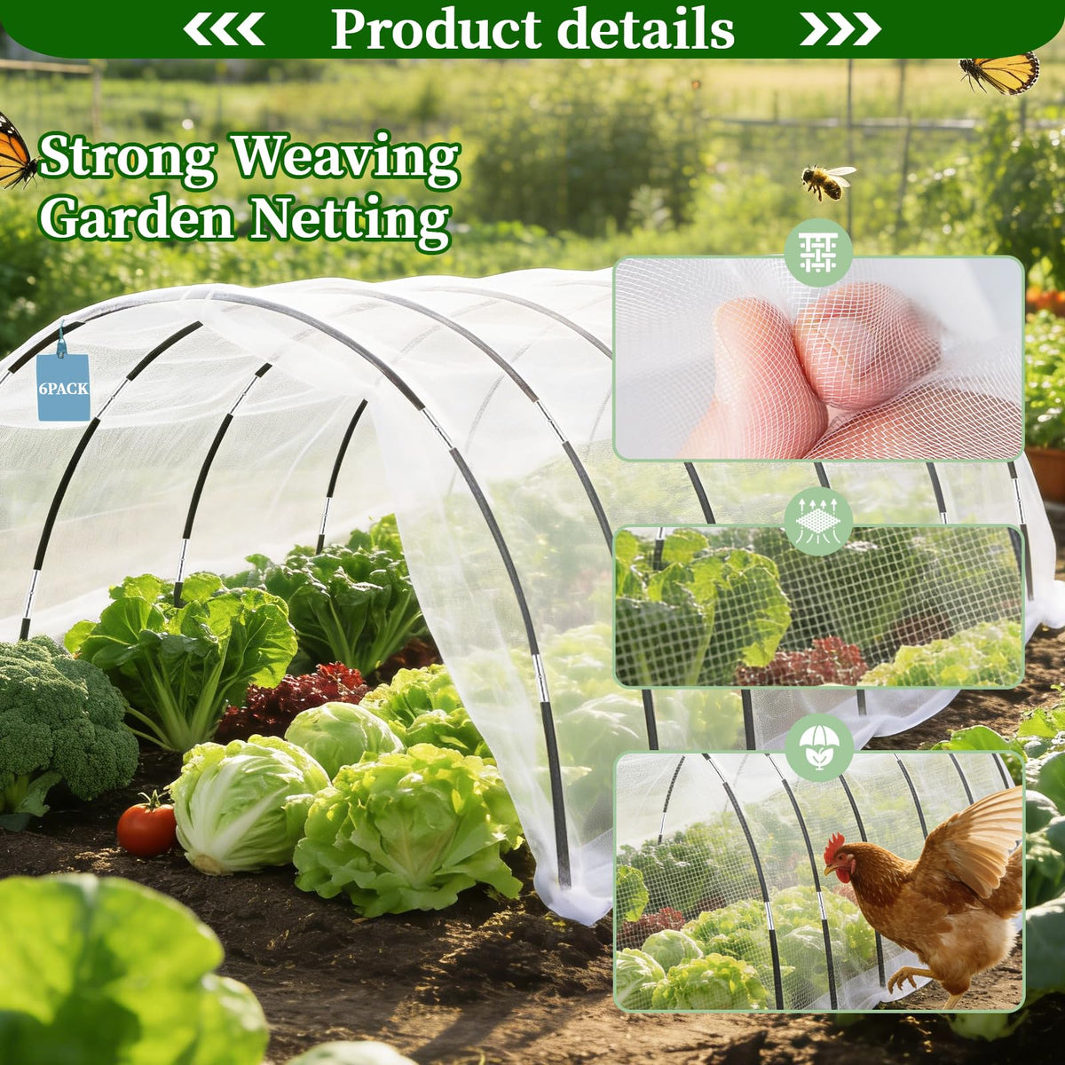 UTOUMON connecting tubes 30 pcs support quick, customizable netting setups.