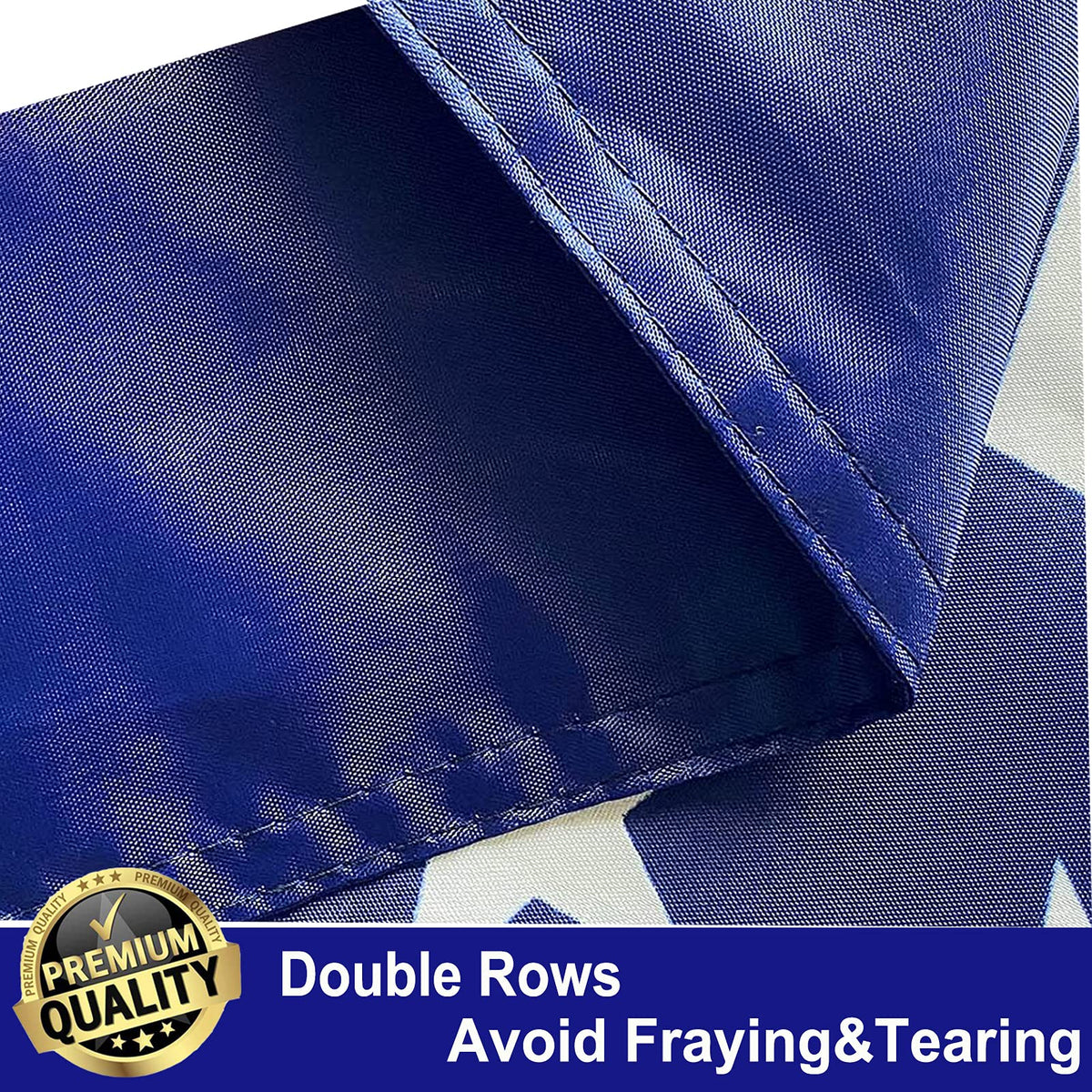 UTSANG flag stitching detail demonstrates sturdy sewing for long-lasting display