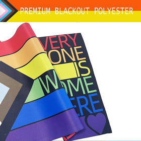 UTSANG Progress Pride flag double-sided display is identical on both sides.