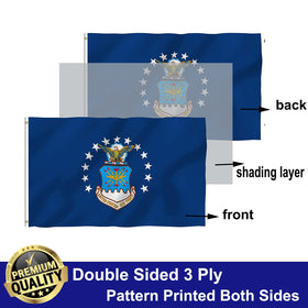 UTSANG USAF flag brass grommets close-up show durable mounting hardware