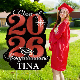Utsth 2026 graduation yard sign, 3-panel outdoor display for celebrations.