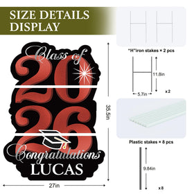 Utsth waterproof graduation sign suitable for rainy outdoor celebrations.