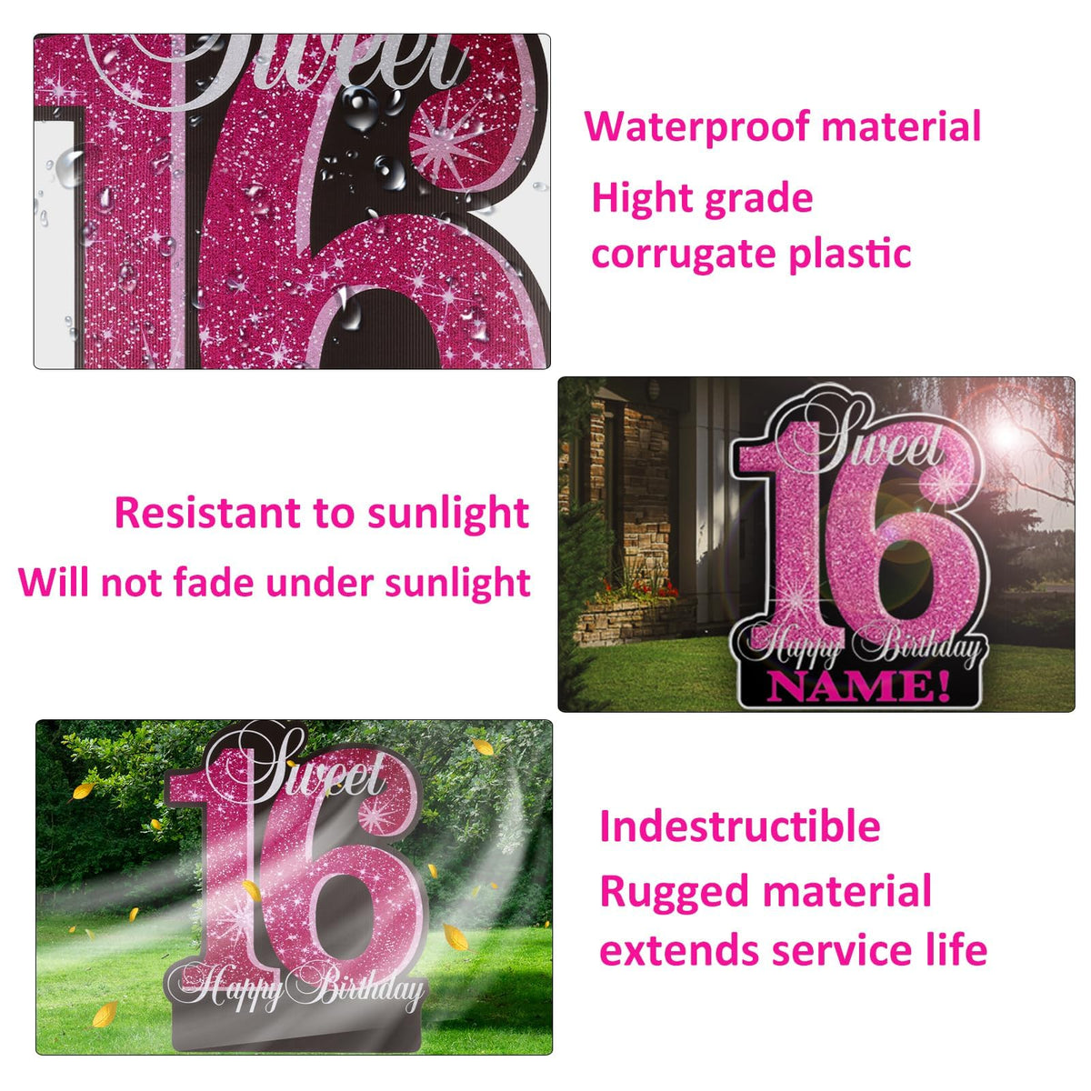 Utsth waterproof and fade-resistant yard sign built for outdoor use