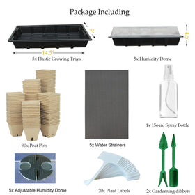 UTYLNE seed starter kit water strainer in a tray setup
