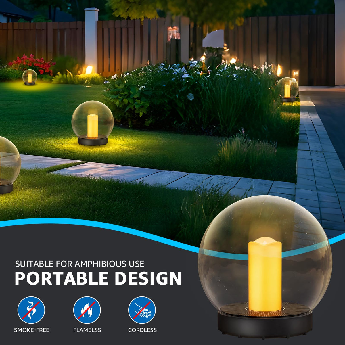 uuffoo ambience light for patios and gardens with a warm flicker
