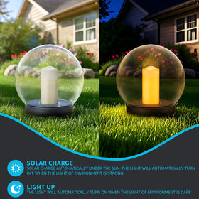 uuffoo ball candle light floating design creates cozy garden vibes around the pool