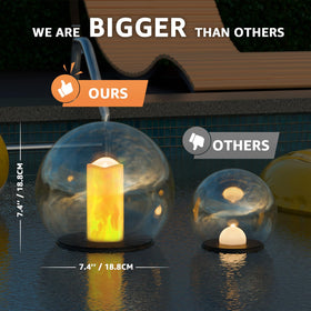 uuffoo floating pool lights on water provide gentle background glow for gatherings