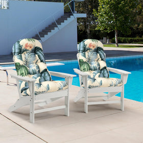 UUluhao Outdoorsy use: cushions on garden rocker provide relaxed seating