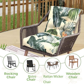 UUluhao thick padded cushion delivers comfortable wicker seating.