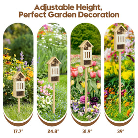 UUMENHA bee house installation is a decorative garden accent