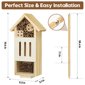 UUMENHA bug hotel in garden invites pollinators and supports biodiversity