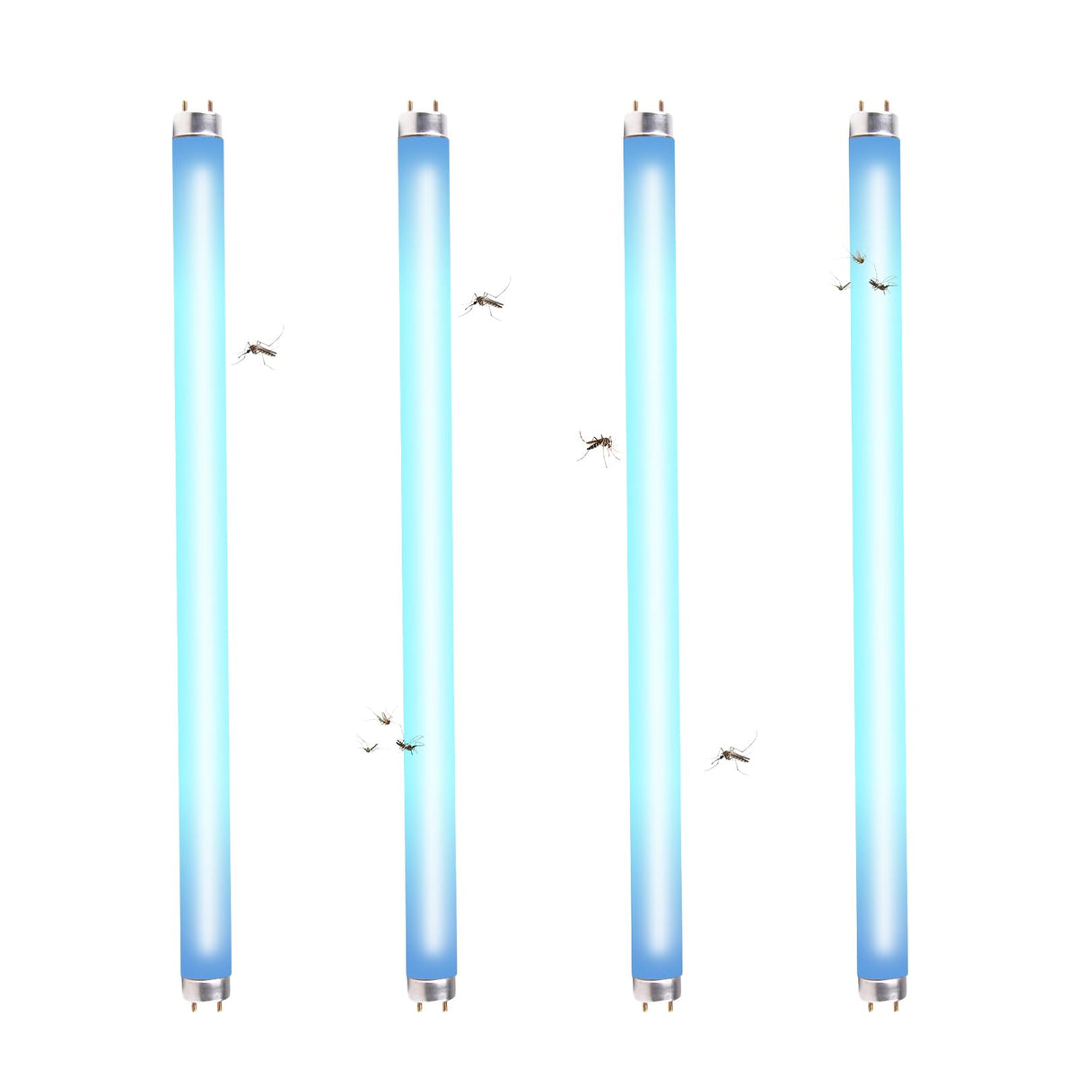 uvcoolplunge four-pack 18-inch bulbs, 365nm UV, attract flying insects for zappers.