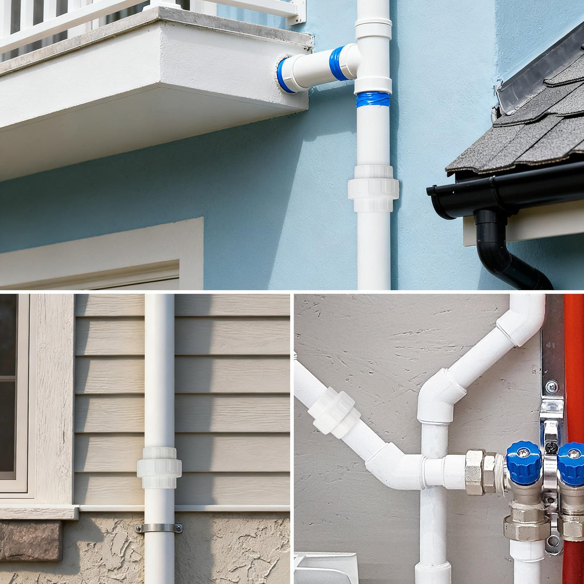 UwinVwin PVC union durable material detail emphasizes chemical and UV resistance.