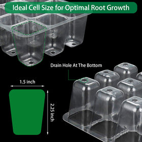 UWIOFF seed tray with 1.5 in x 1.5 in cells and 2.25 in depth for starting