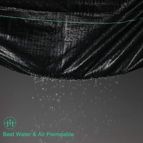 UWIOFF weed barrier fabric installed in a garden bed supports airflow and moisture
