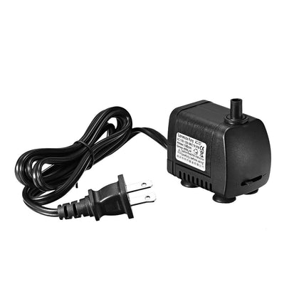 uxcell 105 GPH submersible pump front view for compact aquariums.