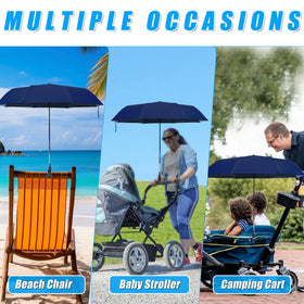 UYEDUJZ eight-rib frame delivers sturdy support in windy conditions.