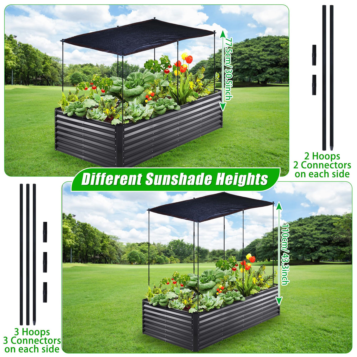 UYEDUJZ shade cloth uses breathable HDPE fabric for airflow and rain-through