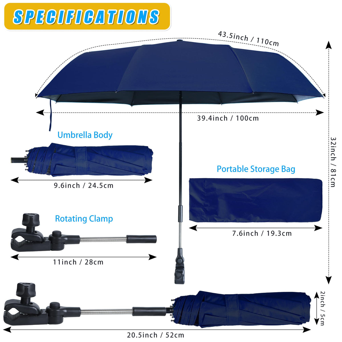 UYEDUJZ clip-on setup enables quick, tool-free shade on the go.