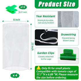 UYEDUJZ drawstring bottom cover secures around plant supports for stable protection