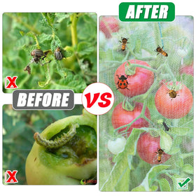 UYEDUJZ garden netting protects roses and tomatoes while allowing sun and air