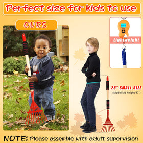 UYEDUJZ metal-head wood-handle detail emphasizes reliable yard tidying.