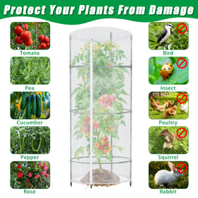 UYEDUJZ included plant clips secure netting over trellises.