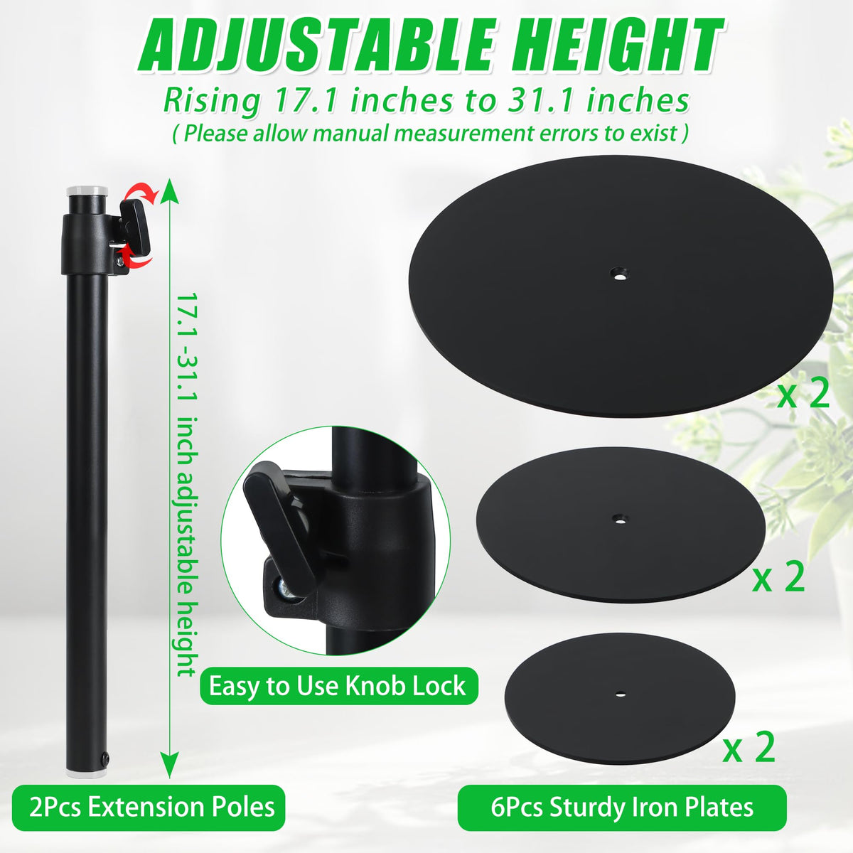 UYEDUJZ plant riser 6-inch base board stabilizes the pot top.