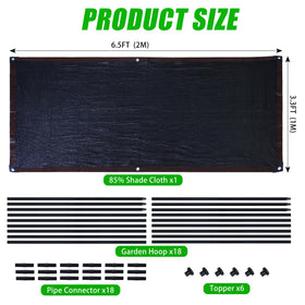 UYEDUJZ Garden Shade Cloth Kit fits raised beds, 4x2ft and 6x3ft options