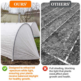 Uyeesi easy-setup garden shade cloth simplifies placement over rows or beds.