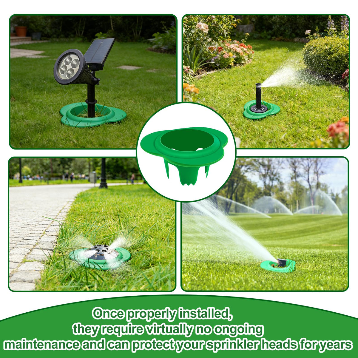 Uyeesi outdoor sprinkler protector fits gardens, lawns, and parks.
