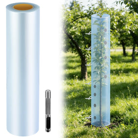 Uyeesi tree grow tube roll 17x384 inches protecting saplings from pests and harsh weather.