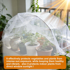 Uyeesi cloth can be secured with weights or ropes for taller plants.