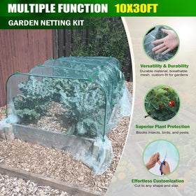 Uyittour Clips secure netting quickly for a stable, weather-resistant raised bed.