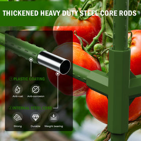 Uyittour integrated 4-pillar design prevents tipping, stabilizing plants in pots and raised beds.