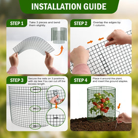 Uyittour all-in-one rabbit-protector kit includes panels, stakes, zip ties, and gloves.