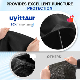 Uyittour all-terrain pad protects liner on gravel and grass.