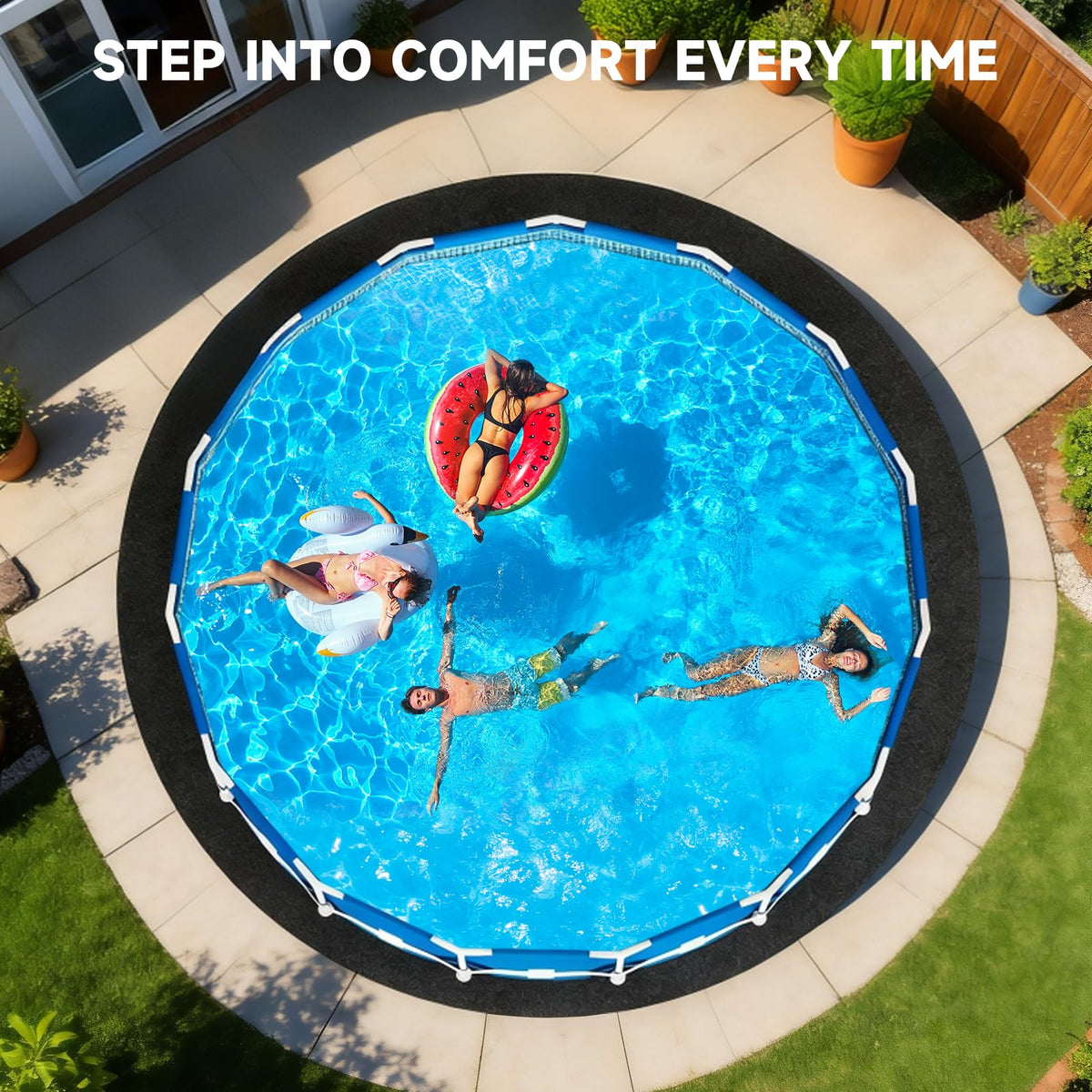 Uyittour black finish aesthetics image showing premium look for outdoor pools