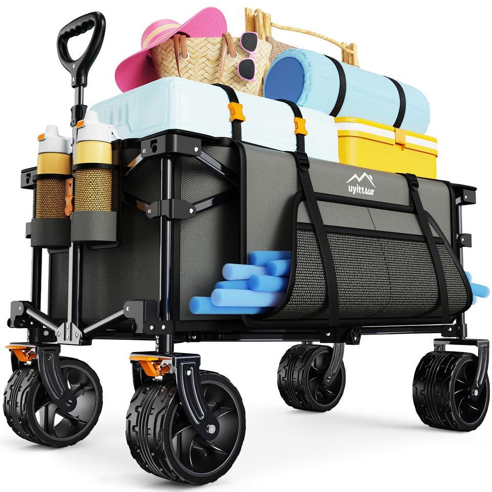 Uyittour collapsible wagon cart with sturdy fold for easy storage