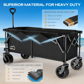 Uyittour folded wagon compact size fits into car trunks and closets.