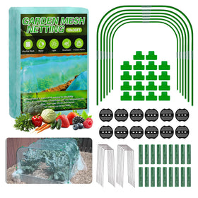 Uyittour Garden Mesh Netting Kit 10x30ft protecting vegetables while allowing sunlight and airflow.