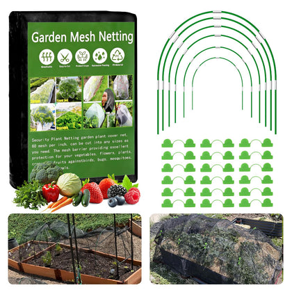 Uyittour garden netting 10x30ft ultra-fine mesh blocks pests while letting light through.