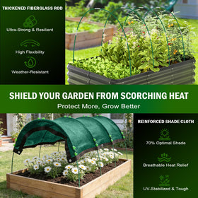 Uyittour Garden Shade Kit fiberglass hoops provide adjustable support
