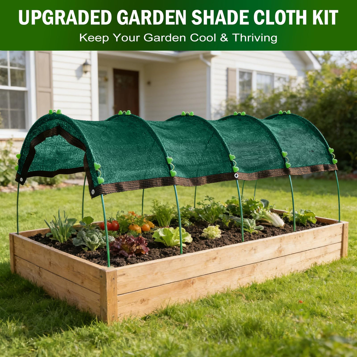 Uyittour Garden Shade Kit HDPE cover resists UV and tears