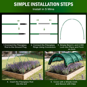 Uyittour Garden Shade Kit quick-setup clips secure shade