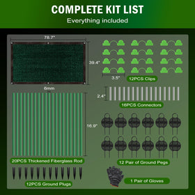 Uyittour Garden Shade Kit year-round protection including bird netting
