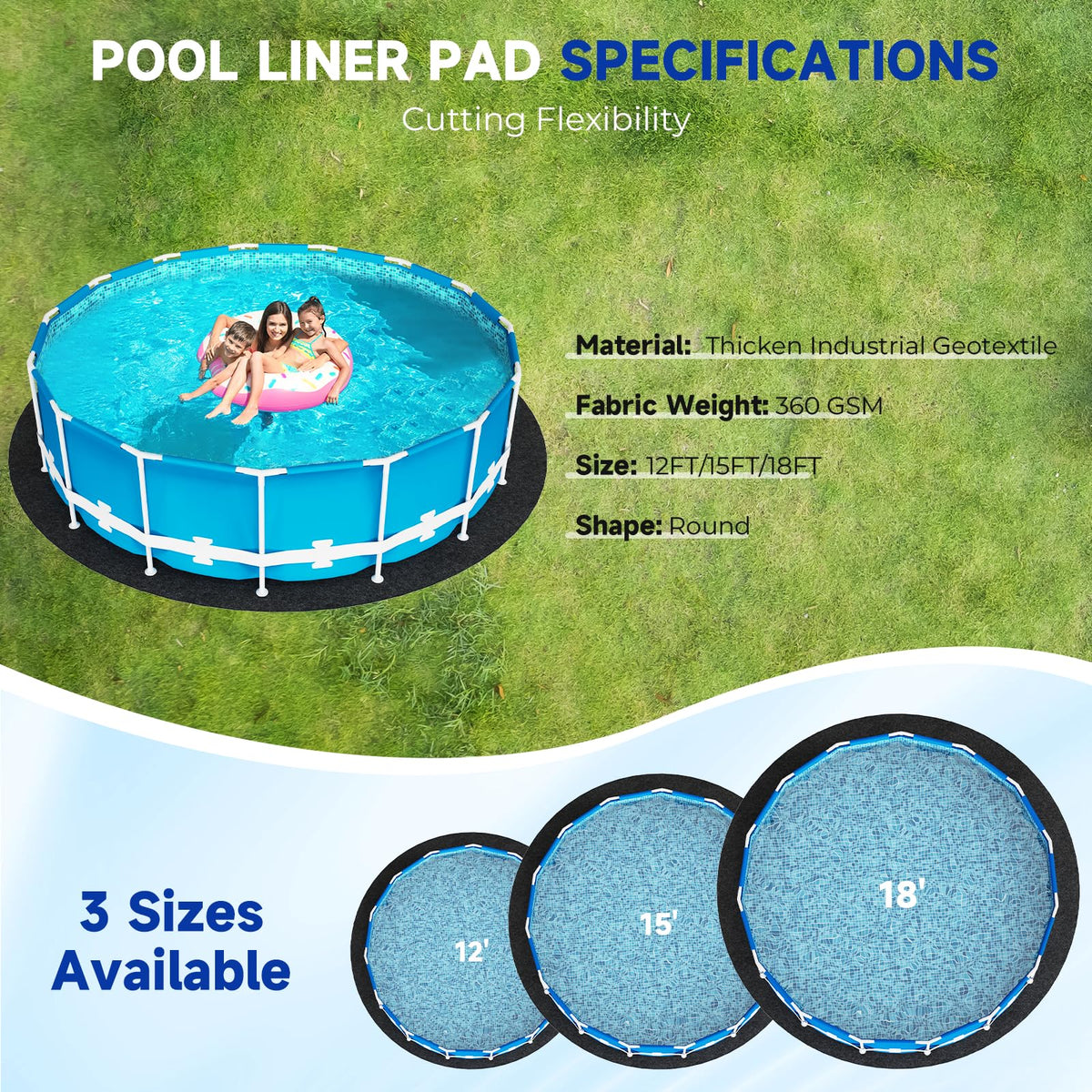 Uyittour high-density geotextile mat shields liners from rocks.